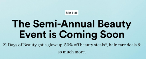 Image showing the dates of the Ulta Semi-Annual Sale (formerly the Ulta 21 Days of Beauty event) that happens in March and again in late august to mid-september.