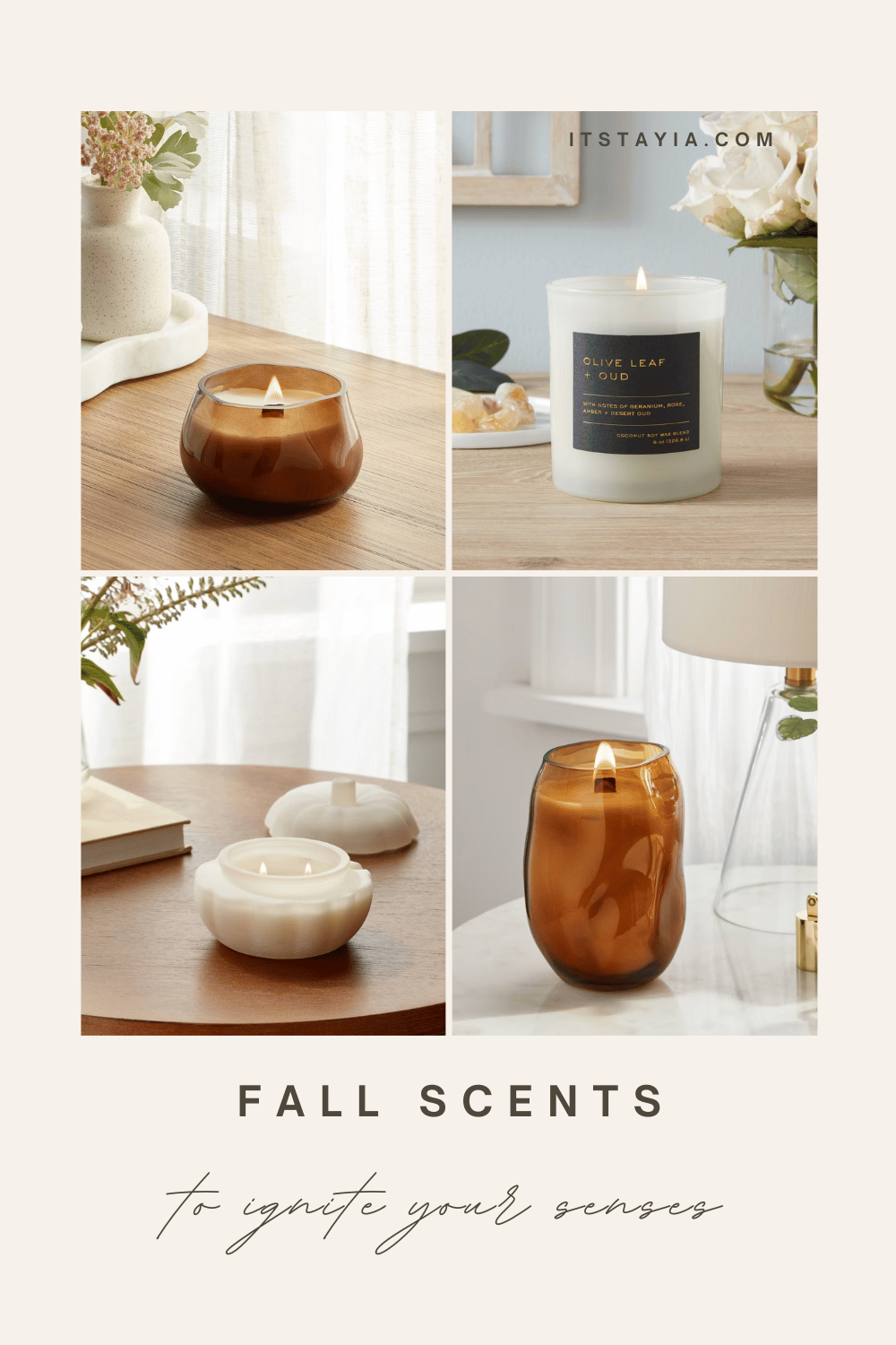 Fall decor on a budget - image showing 4 Fall scents available at Target