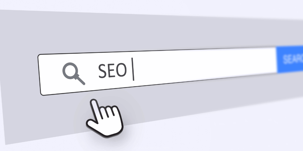 search engine search bar with the phrase "SEO" typed in