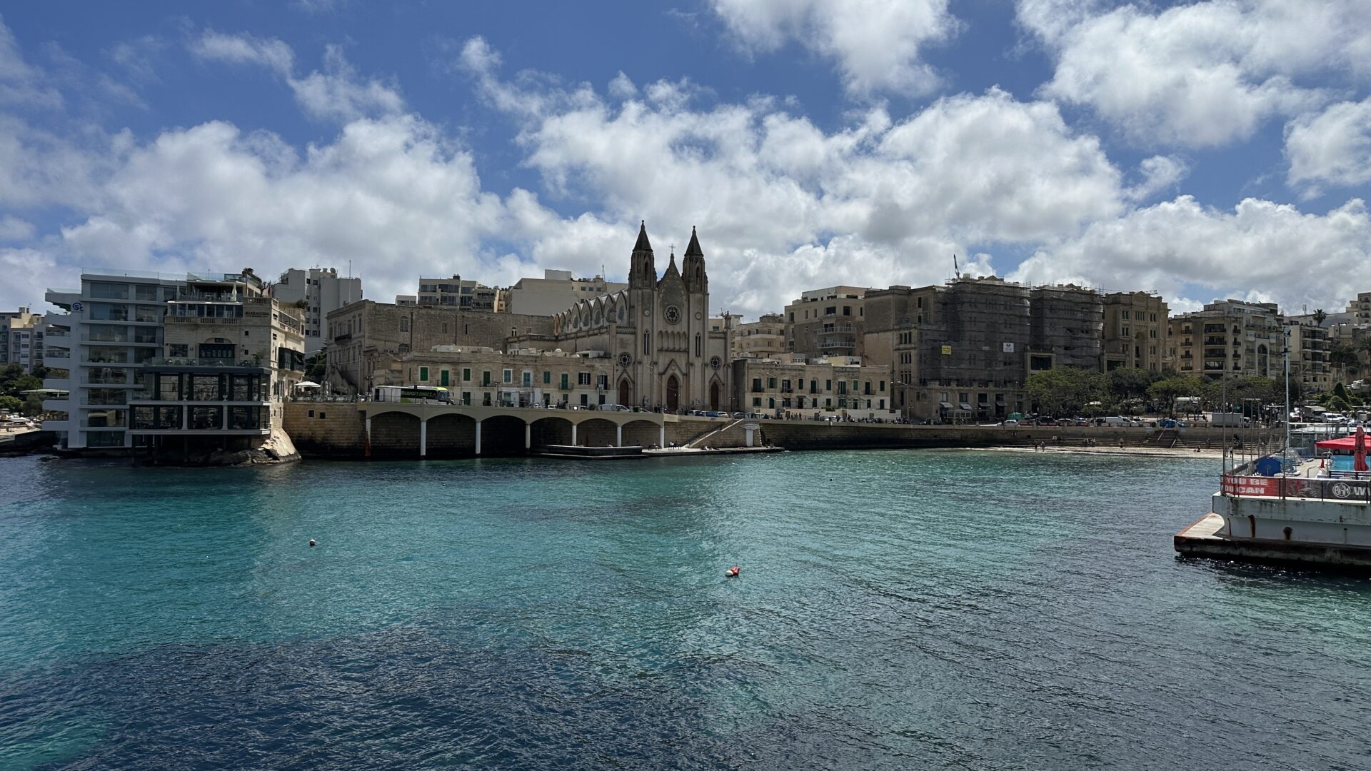 Malta With a Toddler St. Julian's Bay